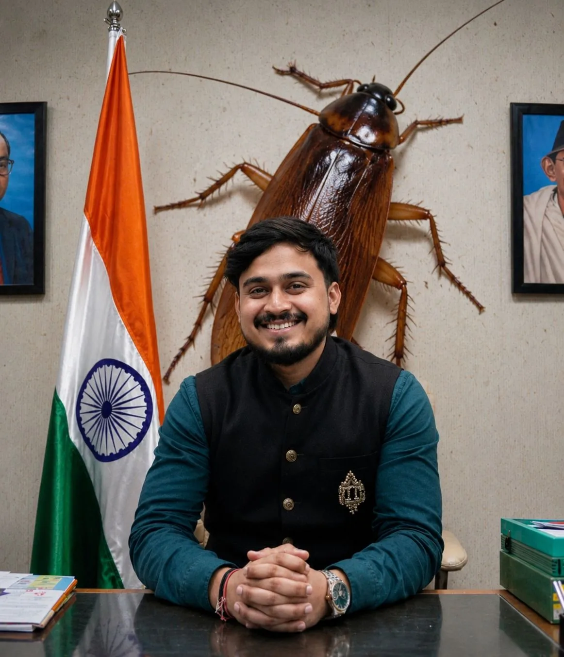 Lucky Rohilla — founder of Lucky Cockroach Movement India (Lucky Cockroach Party). Indian student activist leading unemployed youth movement against NEET paper leaks.